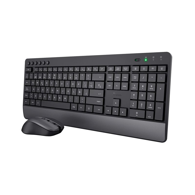 Trust Trezo clavier Souris incluse RF sans fil QZERTY Espagnole Noir