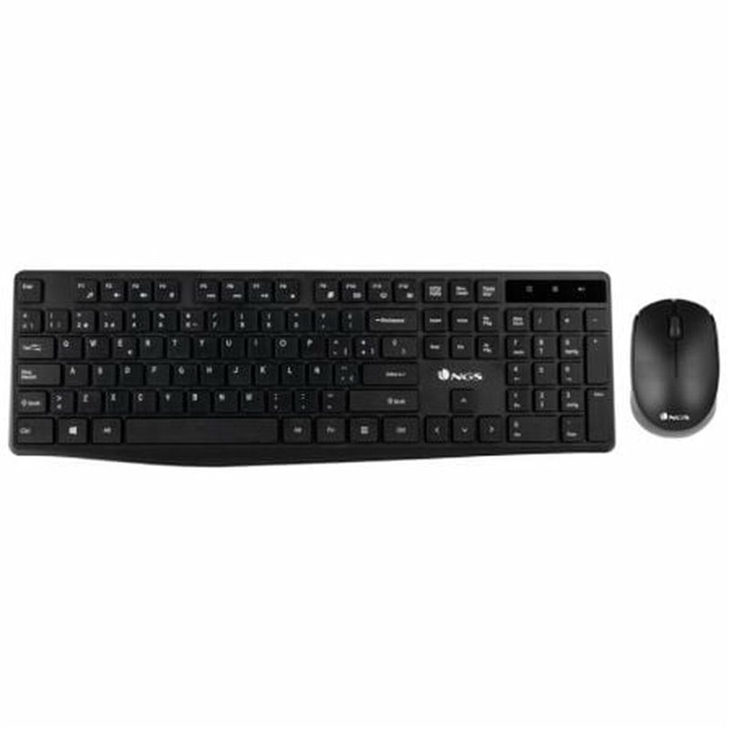 NGS Allure Kit, QWERTY, ES clavier Souris incluse RF sans fil Espagnole Noir