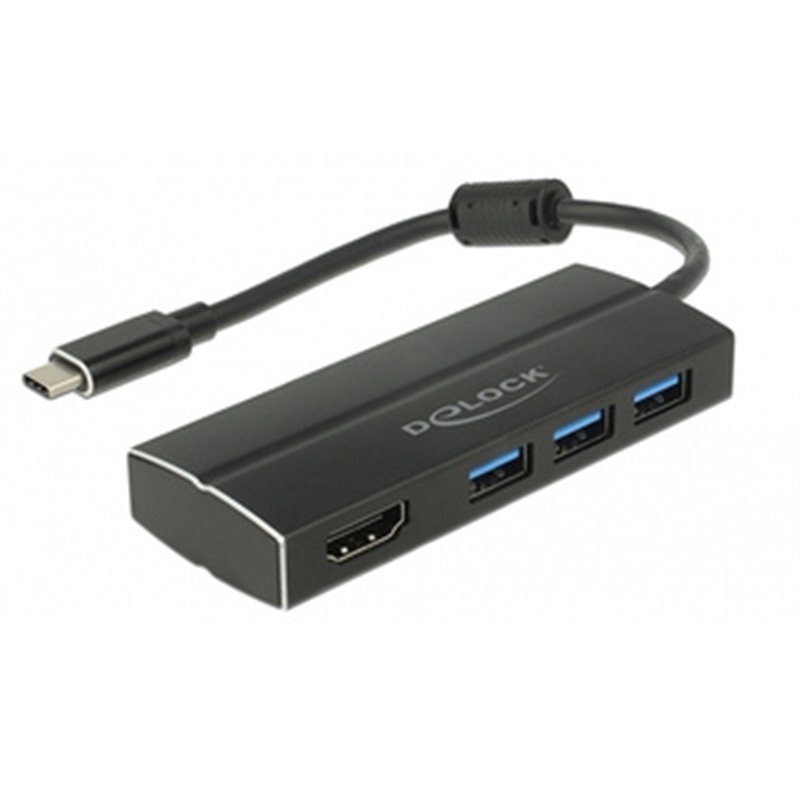 DeLOCK 63931 station d'accueil USB 3.2 Gen 1 (3.1 Gen 1) Type-C Noir