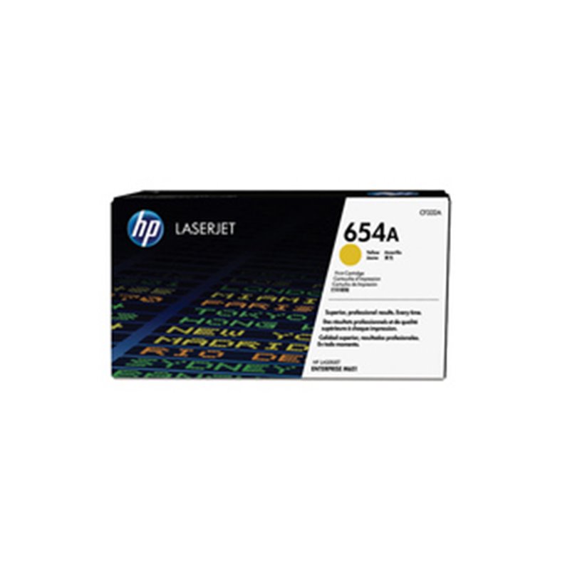 HP 654A toner jaune authentique LaserJet