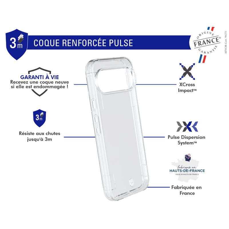 Image secondaire de Coque Renforcée Google Pixel 9 Pro XL PULSEGarantie à vie Transparente - FR Force Case