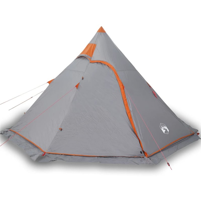 Image secondaire de vidaXL Tente de camping tipi 5 personnes gris imperméable