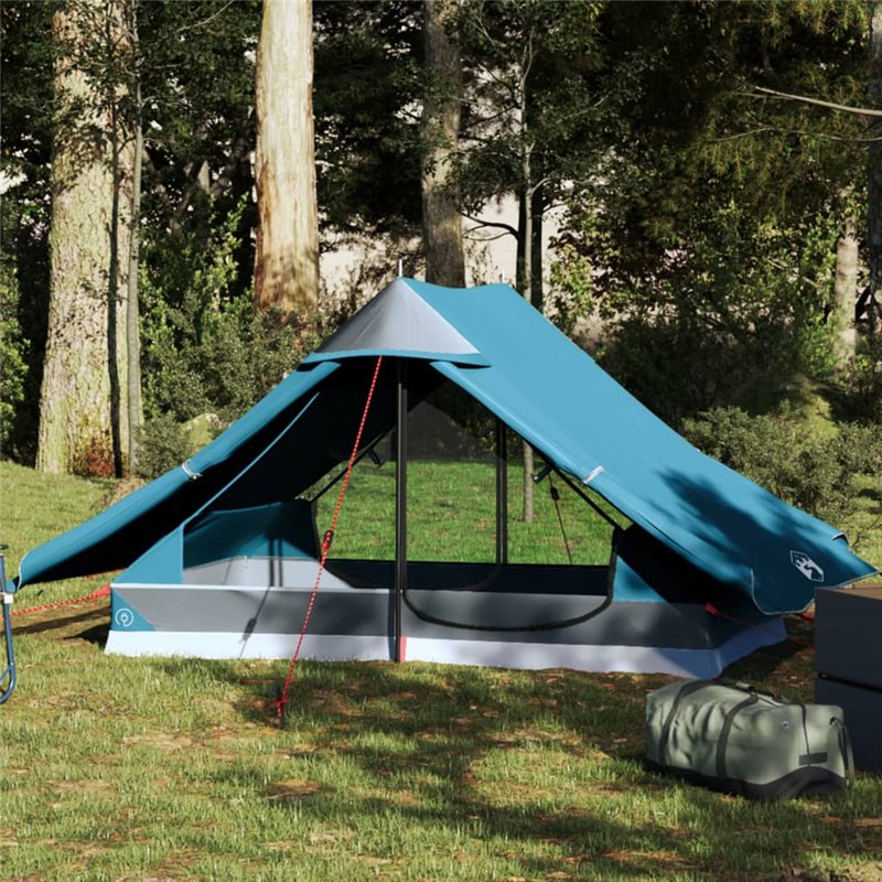 vidaXL Tente de camping 2 personnes bleu imperméable