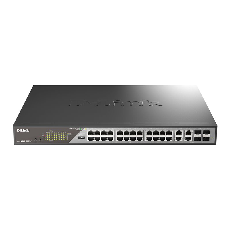 D-Link DSS-200G-28MP commutateur réseau Géré L2 Gigabit Ethernet (10/100/1000) Connexion Ethernet, supportant l'alimenta