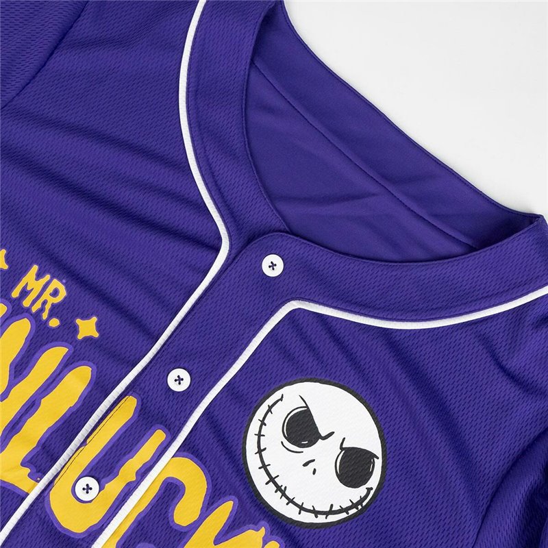 Image secondaire de Maillot de Corps de Sport à Manches Coupe The Nightmare Before Christmas Baseball Unisexe