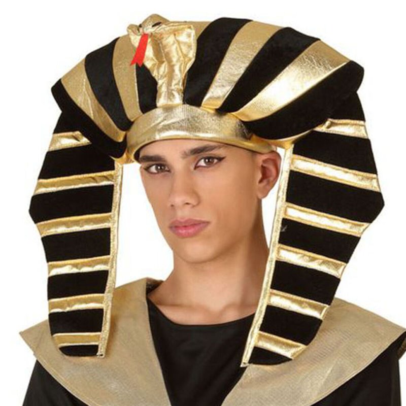 Image secondaire de Coiffe de Pharaon Doré Noir