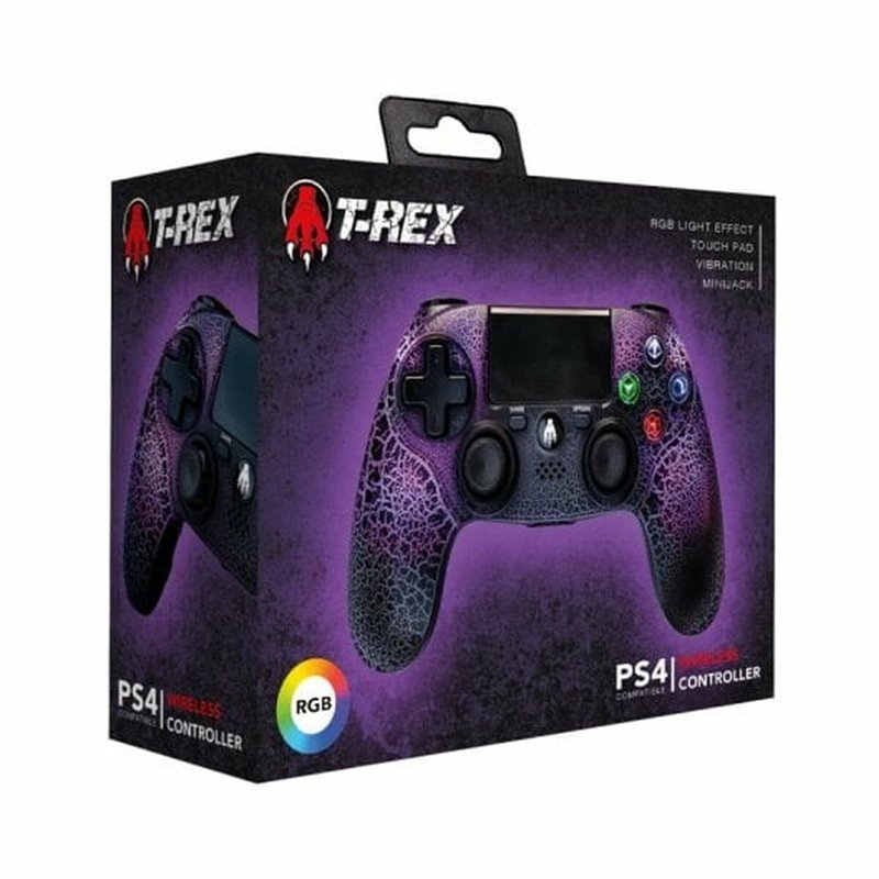 Image secondaire de Commande Gaming Sans Fil Indeca RGB T-REX Violet PlayStation 4