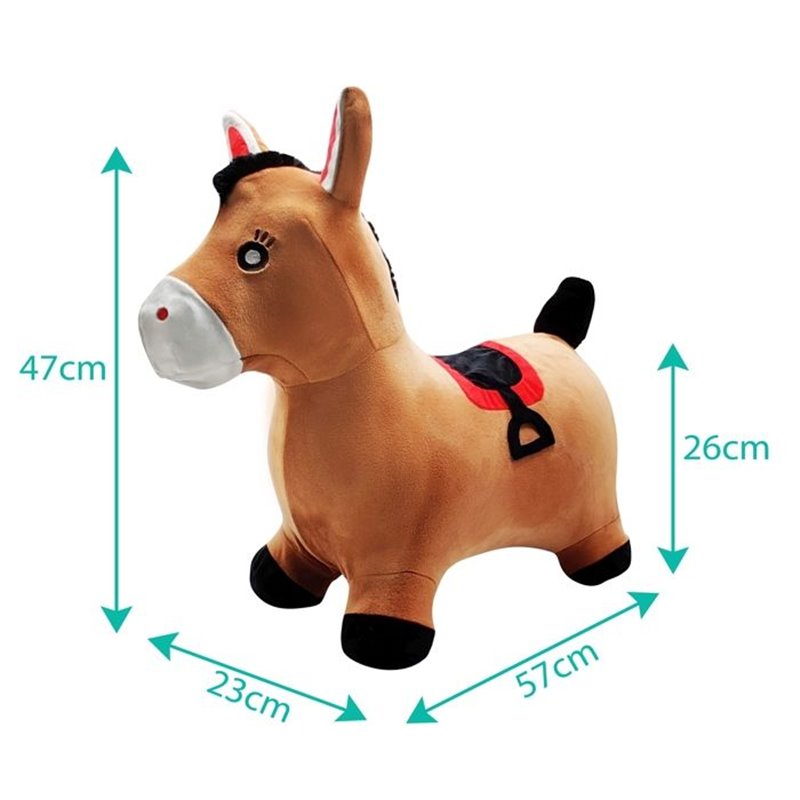 Image secondaire de Porteur - LEXIBOOK - Cheval Sauteur Gonflable en Peluche - Design 2-en-1 - Housse amovible - Pour Enfant