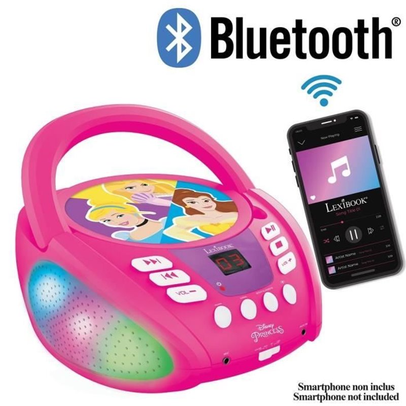 Image secondaire de LECTEUR CD Bluetooth Disney Princess - Effets Lumineux - LEXIBOOK