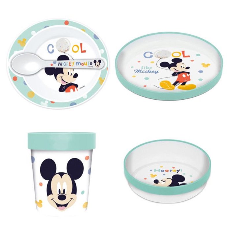 Pack repas 2eme age THERMOBABY MICKEY - 3 Assiettes + un gobelet + 1 cuillere