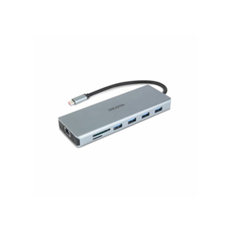 DICOTA D32065 hub & concentrateur USB 3.2 Gen 1 (3.1 Gen 1) Type-C Argent