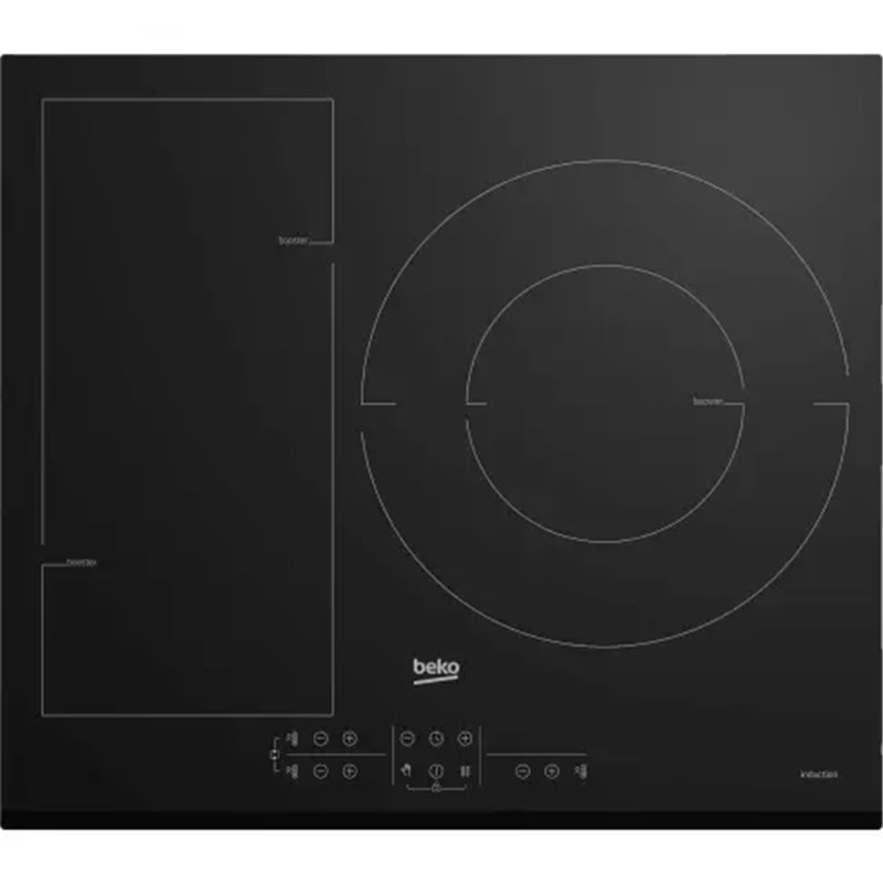 Beko HII63201FMTB plaque Noir Intégré 60 cm Plaque avec zone à induction 3 zone(s)