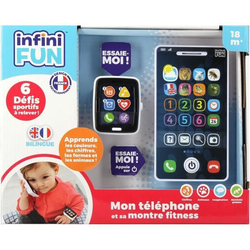 Image secondaire de Téléphone et Montre - KD - Mon Téléphone et sa Montre Fitness - Imitation réaliste pour les tout-petits