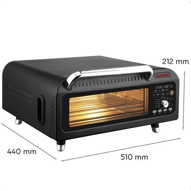 Image secondaire de Four a pizza - LITTLE BALANCE - 8733 - Pizza revolution'air - 2000 W - 18 L - Noir