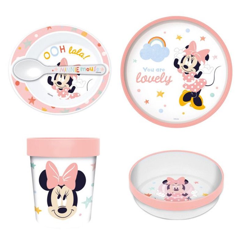 Pack repas 2eme age THERMOBABY MINNIE - 3 Assiettes + un gobelet + 1 cuillere