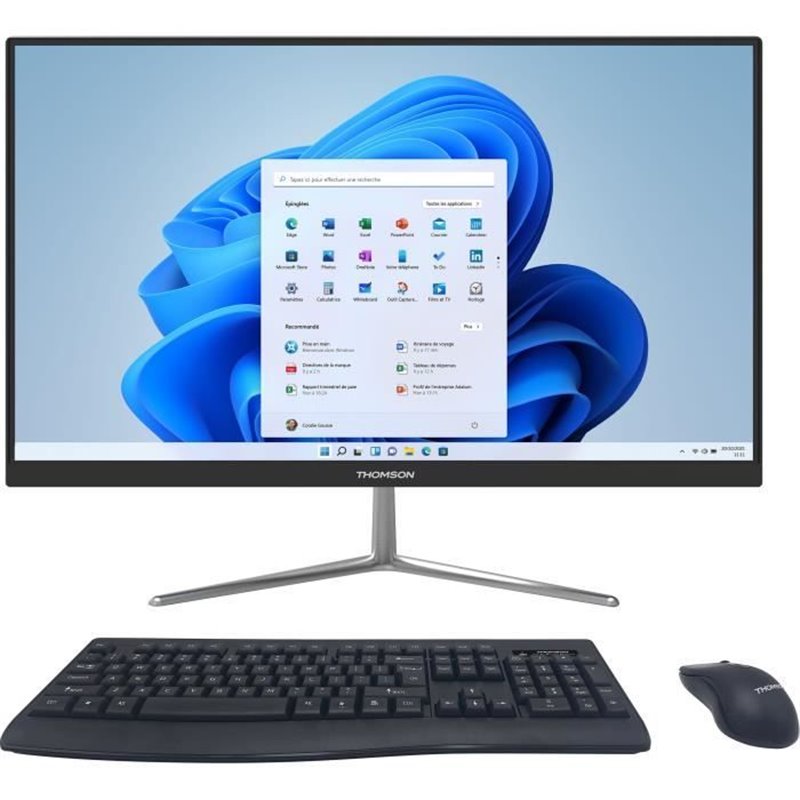 PC tout en un - THOMSON - AIO24I310-8BK512 - 23.8 - Intel Core I3-10110U - 8 GB DDR4 - SSD 512Go - Avec souris et clavie