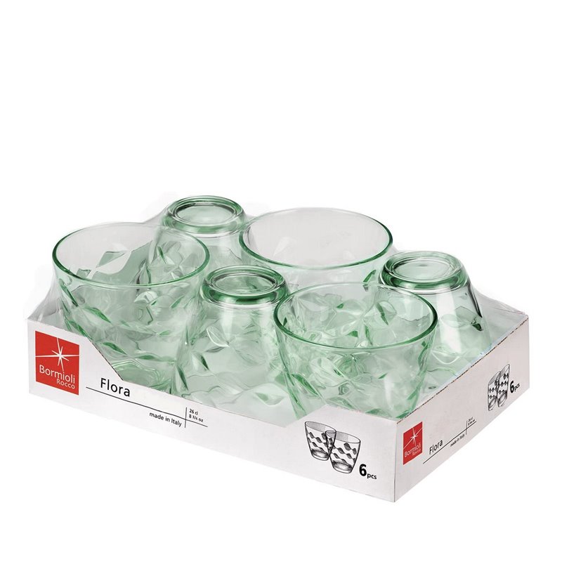 Image secondaire de Set de Verres Bormioli Rocco Flora Vert verre 260 ml