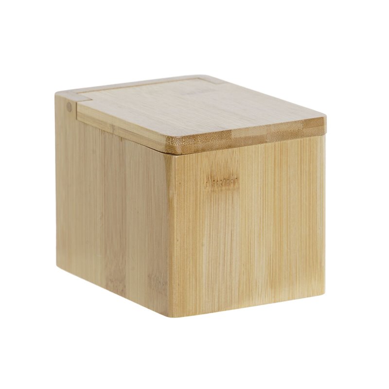 Salière avec couvercle DKD Home Decor Naturel Bambou 10 x 13 x 10 cm