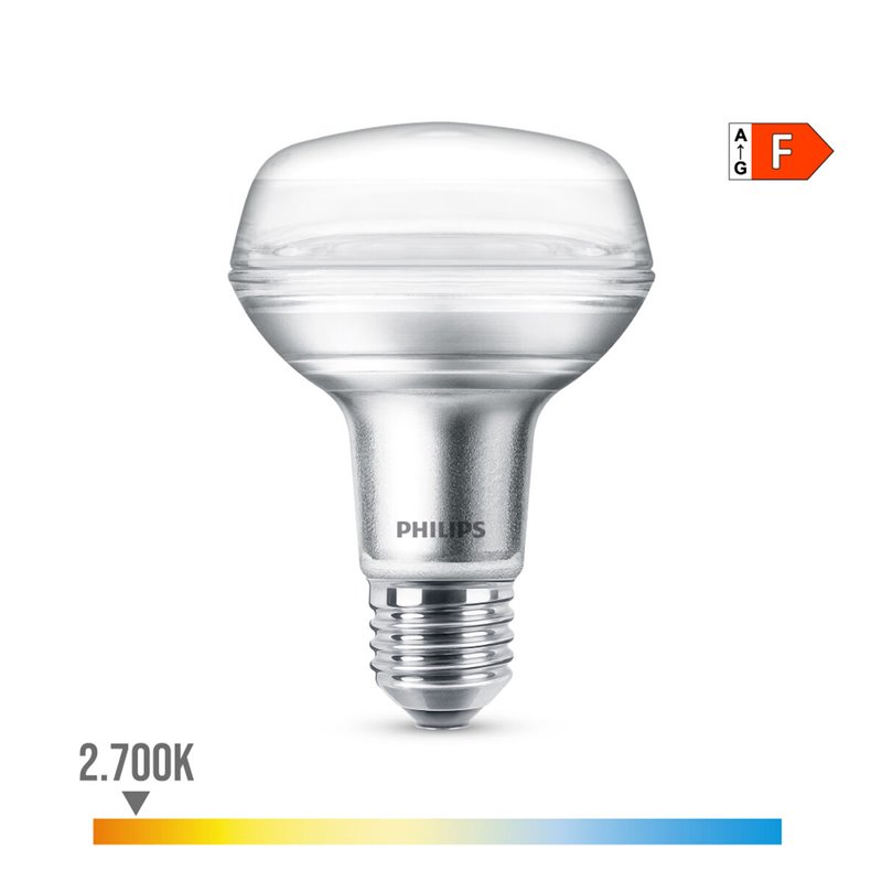 Image secondaire de Lampe LED Philips Classic F 100 W 8 W E27 670 Lm Réflecteur (2700 K)