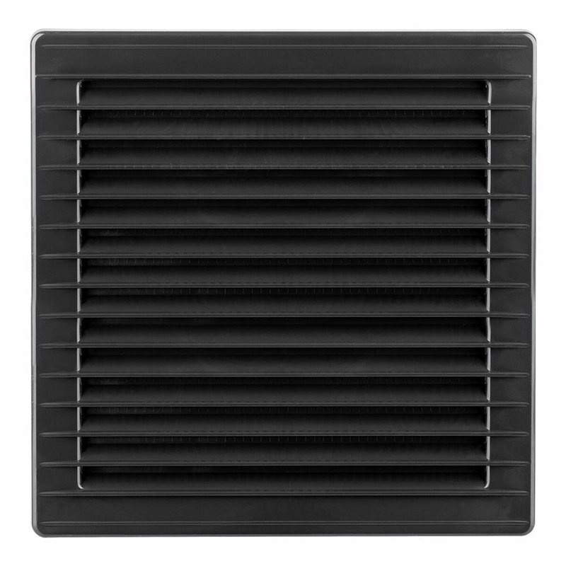 Grille de ventilation EDM 87726 Anthracite 17 x 17 x 1,15 cm Moustiquaire