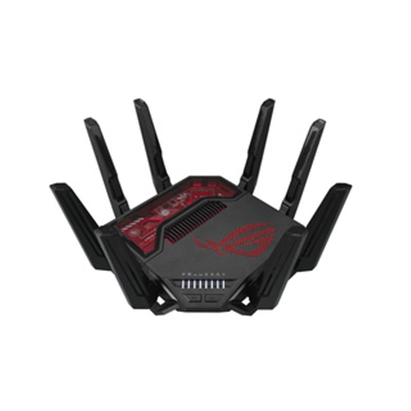 ASUS ROG Rapture GT-BE19000 routeur sans fil Multi-Gigabit Ethernet Tri-bande (2,4 GHz / 5 GHz / 6 GHz) Noir, Rouge