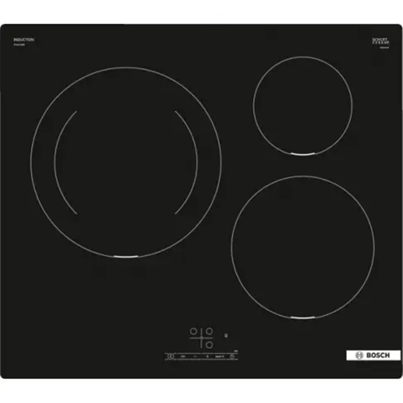 Bosch Serie 4 PIJ611BB5E plaque Noir Intégré 60 cm Plaque avec zone à induction 3 zone(s)