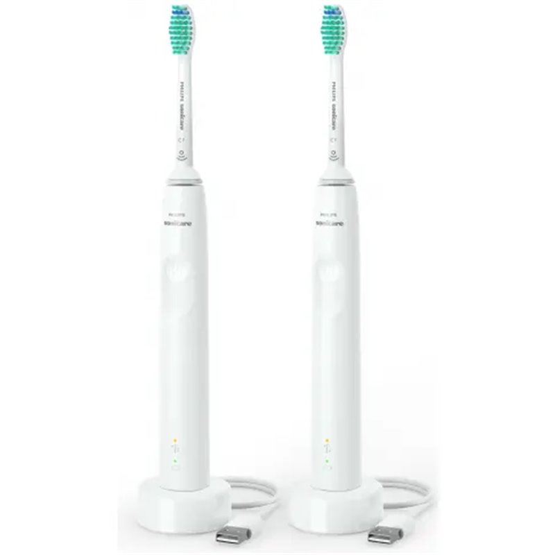 Philips 3000 series 3100 series HX3675/13 2x Brosses à dents électriques - Blanche