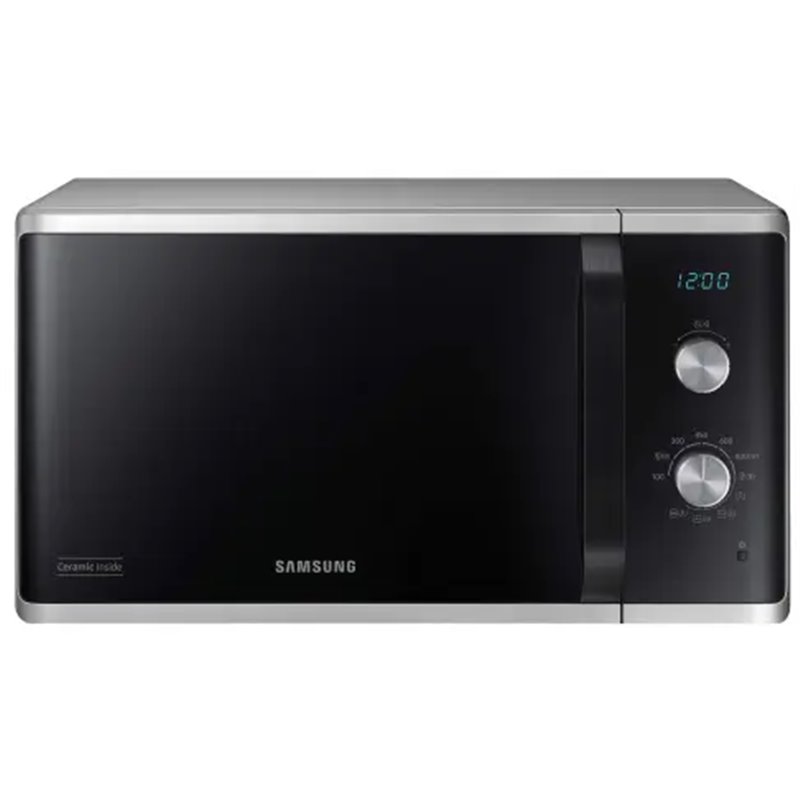 Samsung MG23K3614AS Comptoir Micro-ondes grill 23 L 800 W Noir, Argent