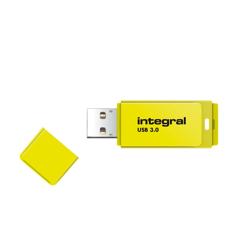 Integral 32GB USB3.0 DRIVE NEON YELLOW UP TO R-100 W-30 MBS lecteur USB flash 32 Go USB Type-A 3.2 Gen 1 (3.1 Gen 1) Jau