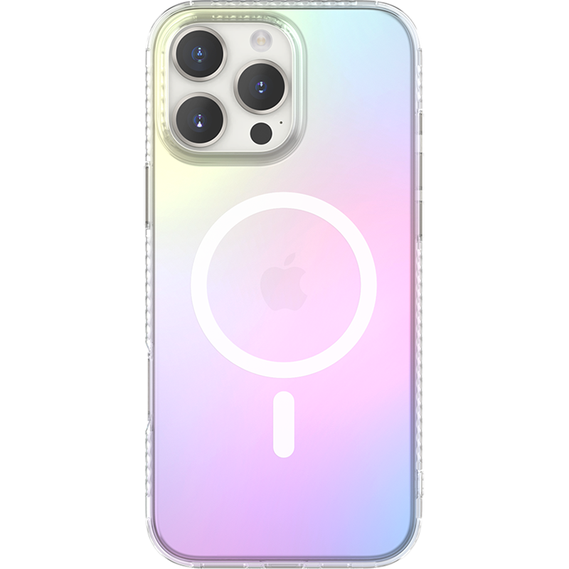 Image secondaire de Coque iPhone 16 Pro Compatible MagSafe Semi-transparente Irisée Bigben