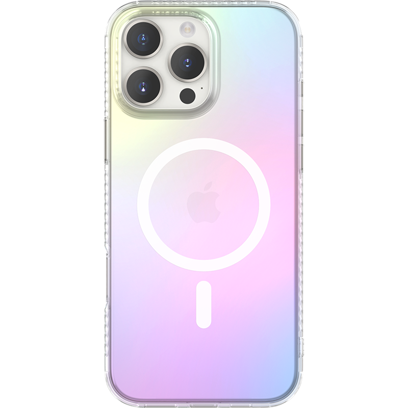 Image secondaire de Coque iPhone 16 Pro Max Compatible MagSafe Semi-transparente Irisée Bigben