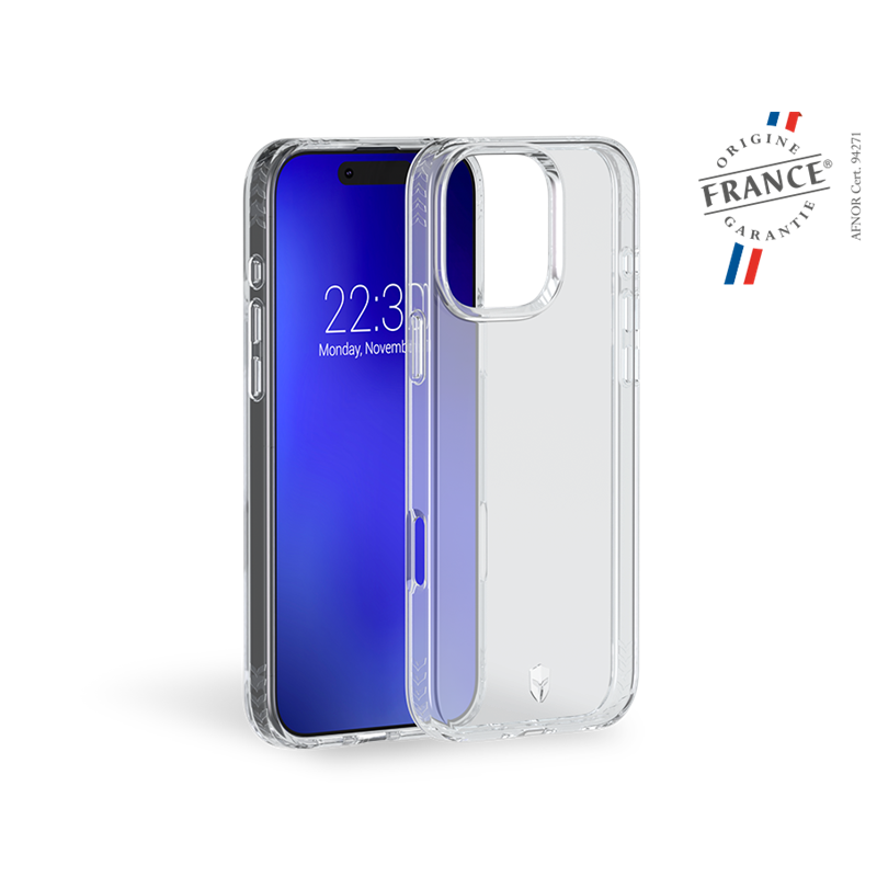 Coque Renforcée iPhone 16 Pro Max PULSE Garantie à vie - Transparente FR Force Case