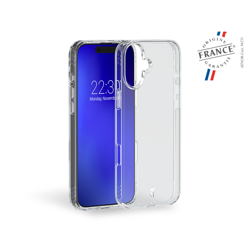 Coque Renforcée iPhone 16 PULSE Garantie à vie - Transparente FR Force Case