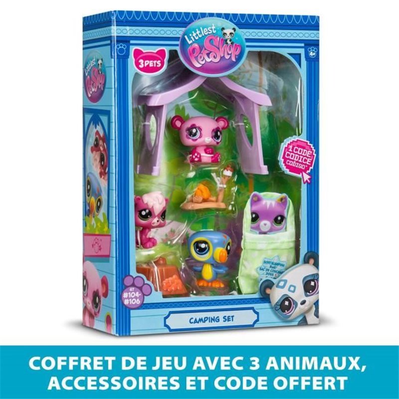 Image secondaire de Pack a theme 3 Pets - BANDAI - Littlest Pet Shop Camping - Animaux et accessoires