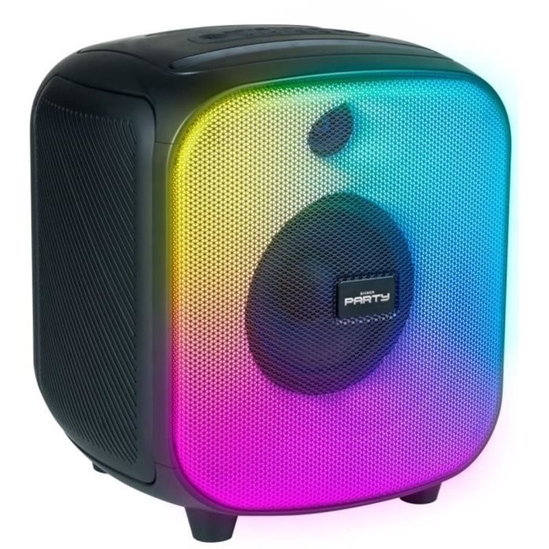 Image secondaire de Enceinte Bluetooth - BIGBEN - Format cube - 200W, Effets lumineux, USB, Micro-SD, Batterie Li-on USB-C