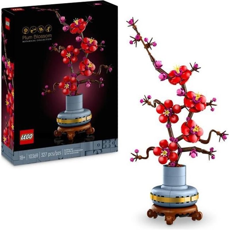 LEGO Icons 10369 Les Fleurs de Prunier - Décoration Florale d'Intérieur, Set pour Adultes