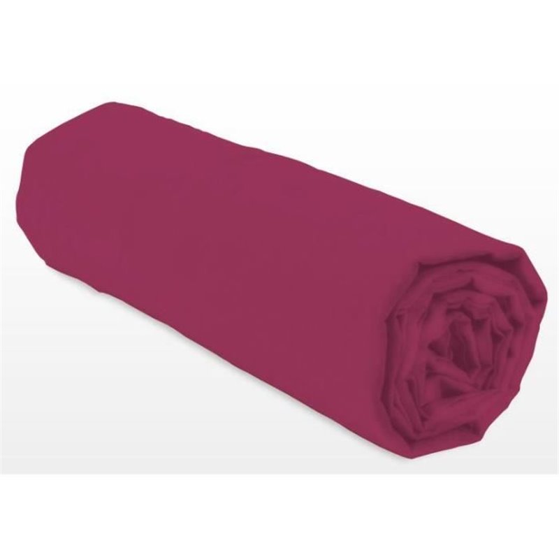 Drap-housse - LOVELY HOME - LH71613 - 90x190+30 cm - Fuchsia