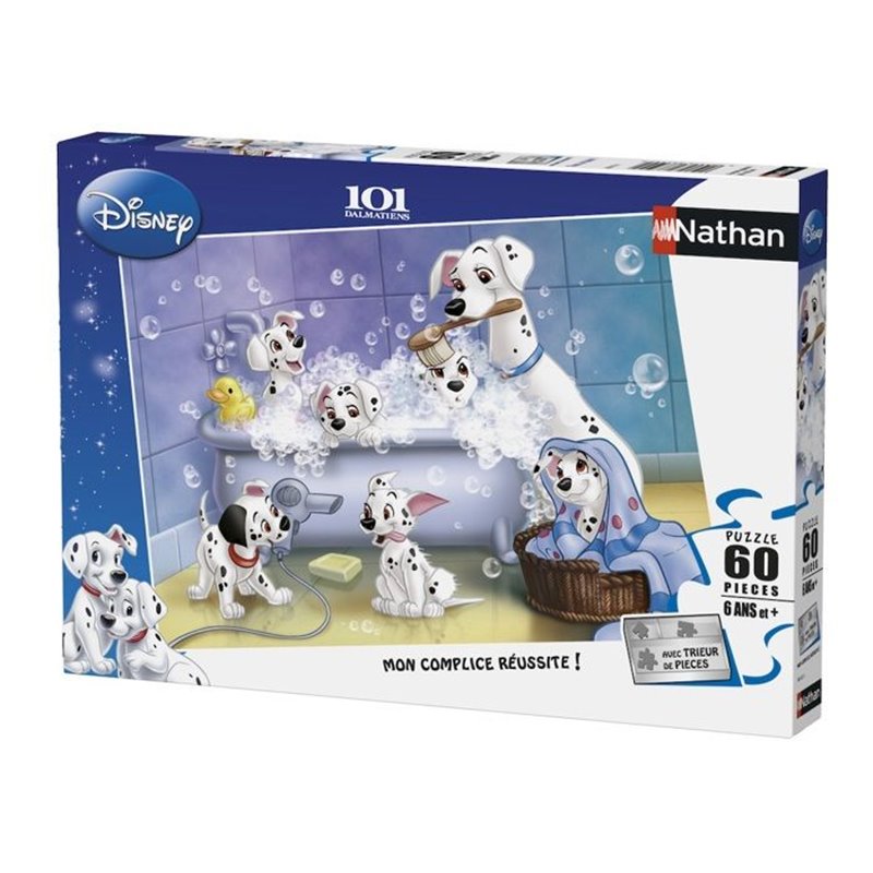 Image secondaire de Puzzle 60 p - NATHAN - Les 101 Dalmatiens - Blanc - Disney - Scene de vie