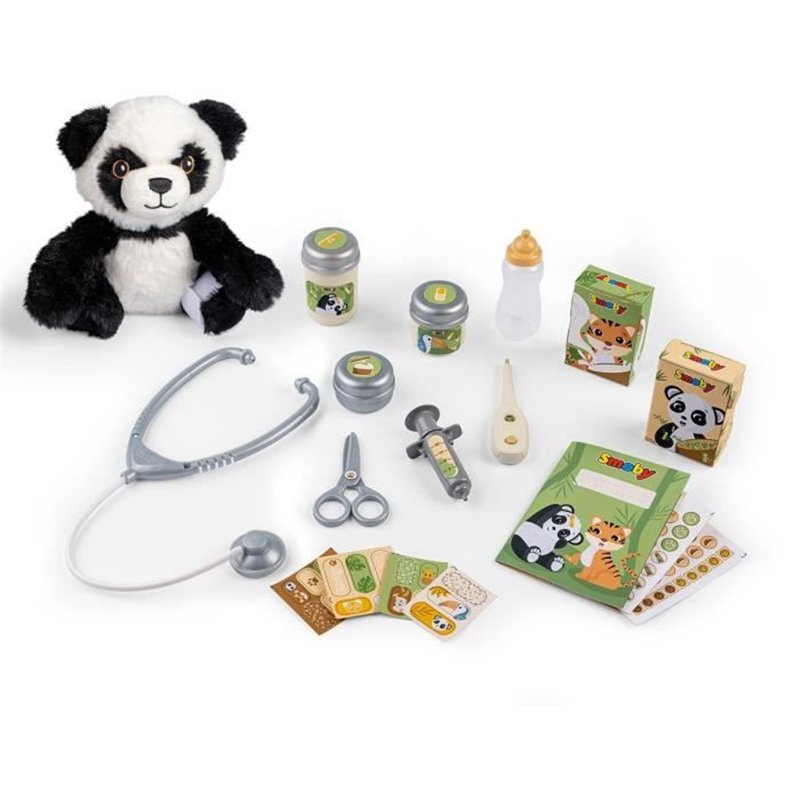 Image secondaire de Smoby - Centre Vétérinaire Zoo - 1 peluche Panda - Nombreux accessoires et fonctions