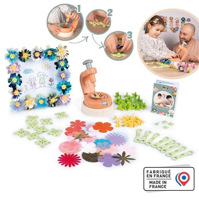 Image secondaire de Smoby - Loisirs créatif - Set de création fleurs objets décoratifs - 200 accessoires - Fabriqué en France