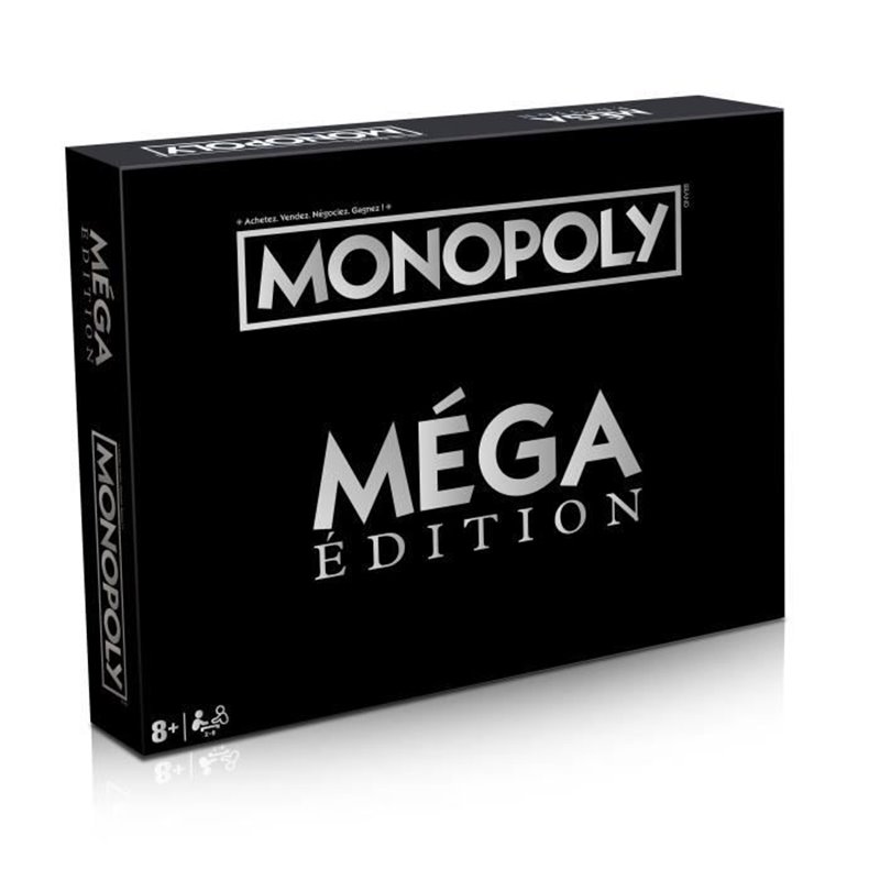 Jeu de société - WINNING MOVES - Monopoly Édition Méga - Nouvelles cases, gratte-ciels et mégas loyers