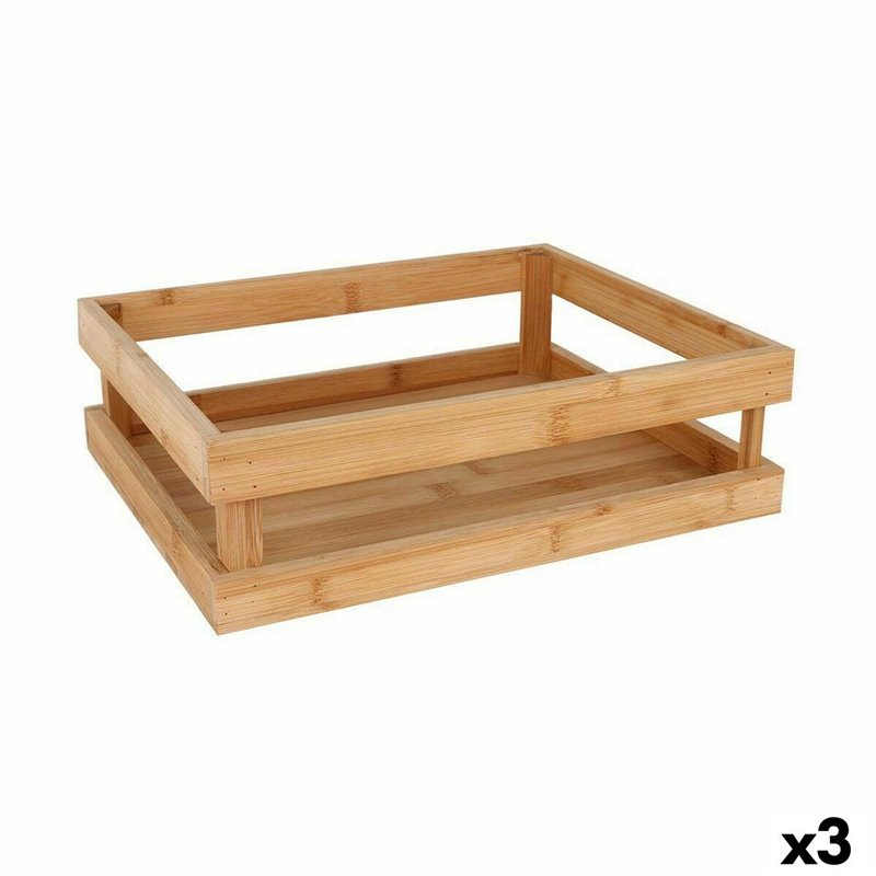 Plateau apéritif Bambou 32,5 x 26,5 x 10 cm (3 Unités)