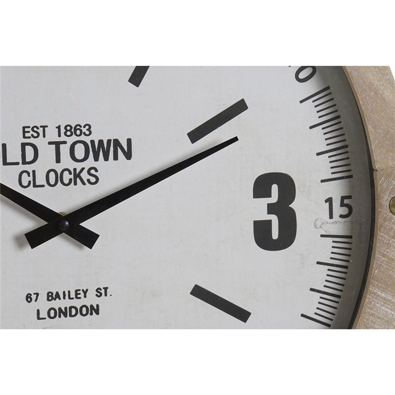 Image secondaire de Horloge Murale DKD Home Decor Naturel MDF Blanc Fer (52 x 5 x 60 cm)