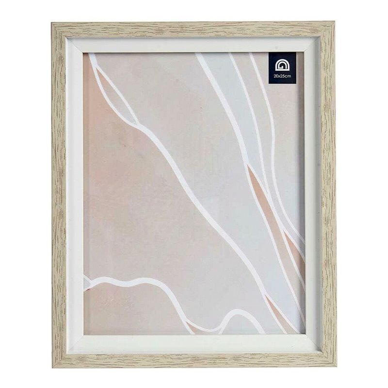 Image secondaire de Cadre photo Marron Blanc 24 x 2 x 29 cm Verre Beige Plastique