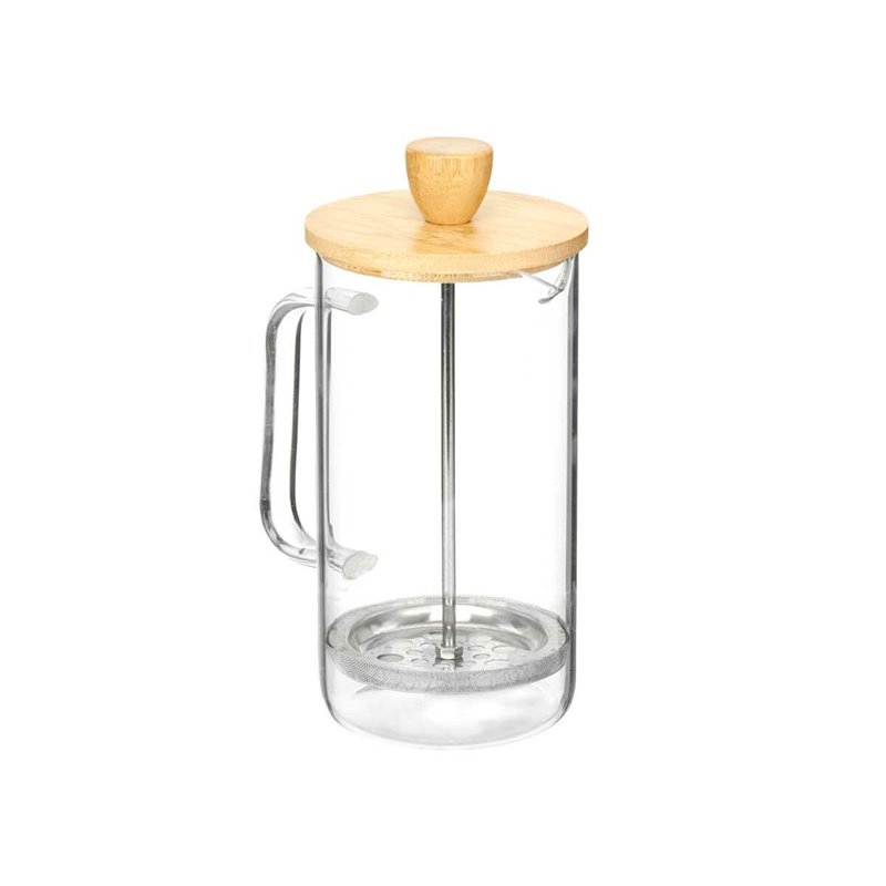 Théière 600 ml Naturel Bambou Verre Borosilicaté