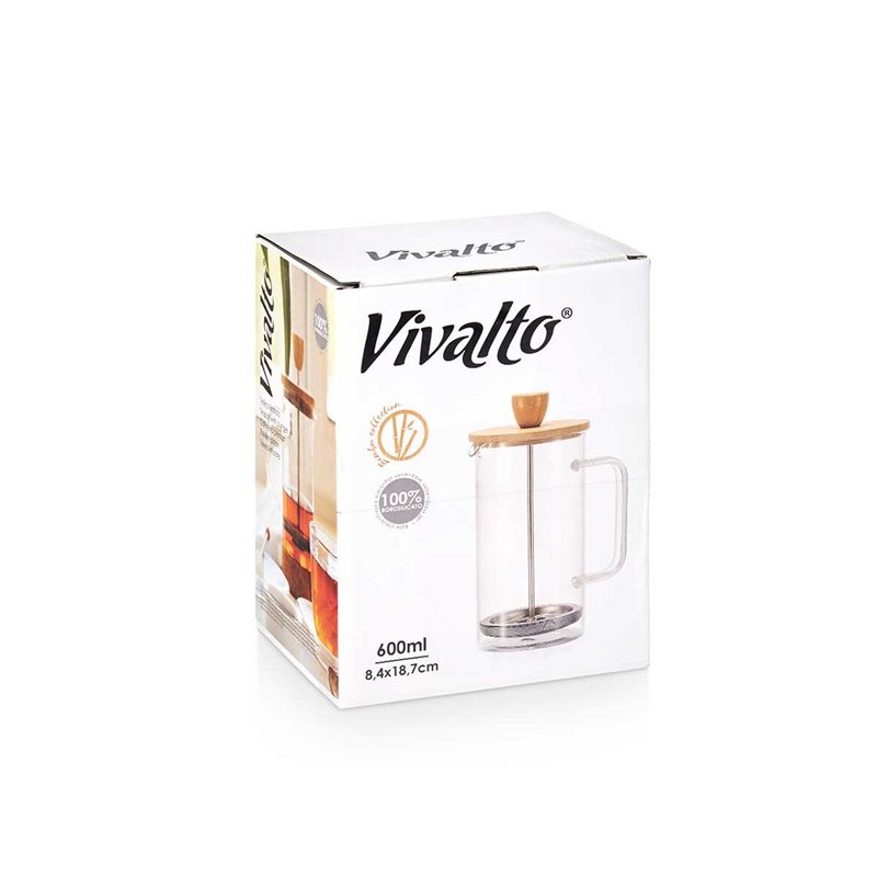 Image secondaire de Théière 600 ml Naturel Bambou Verre Borosilicaté