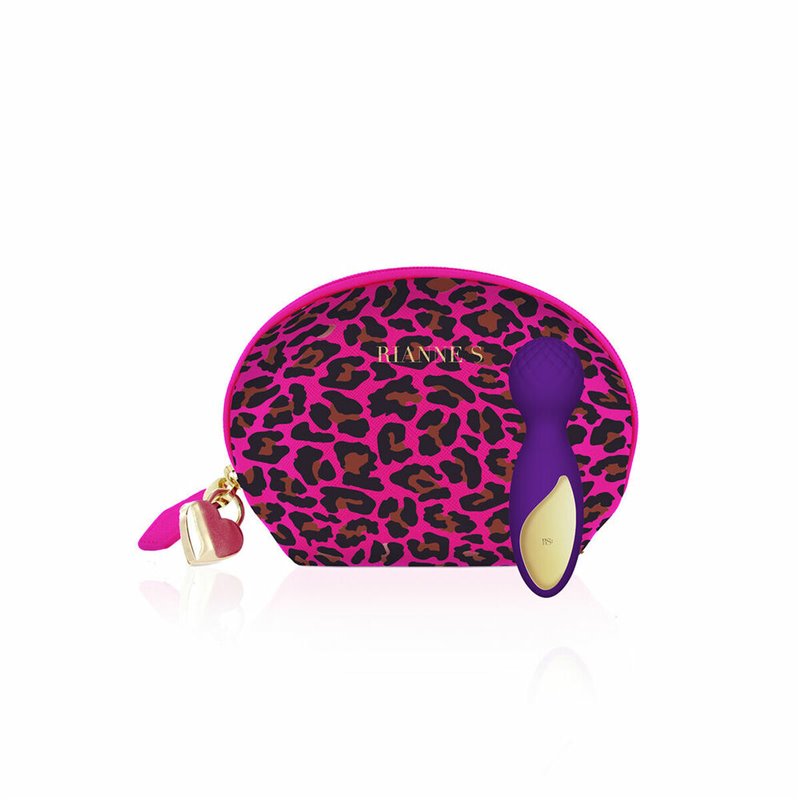 Image secondaire de Baguette de Massage Lovely Leopard Mini Rianne S Rose Doré Pourpre