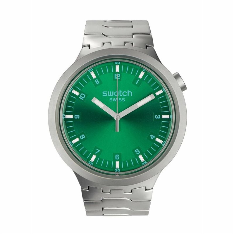 Montre Unisexe Swatch SB07S101G Vert Argenté