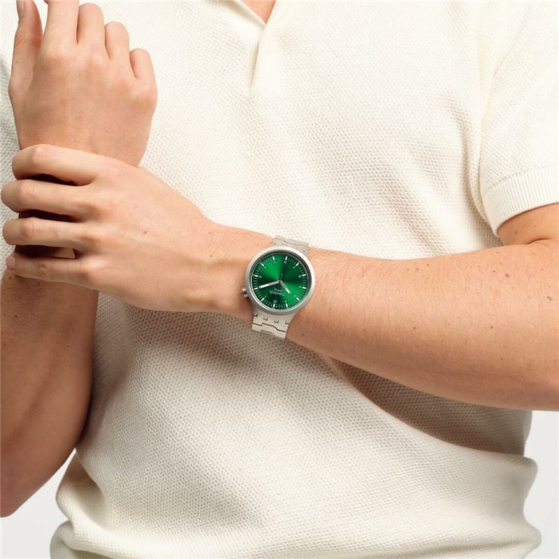 Image secondaire de Montre Unisexe Swatch SB07S101G Vert Argenté