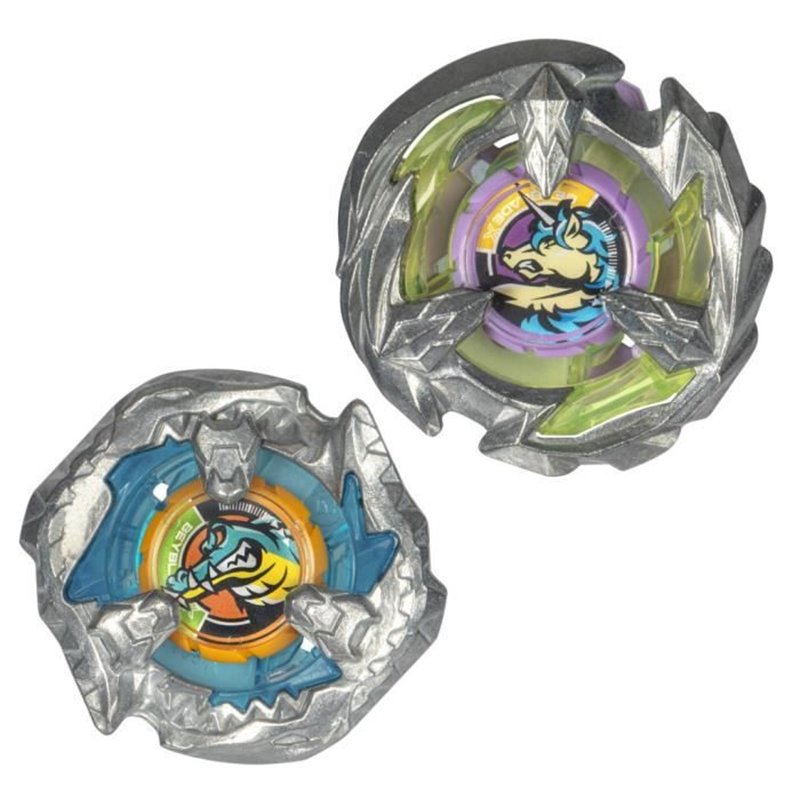 Image secondaire de Beyblade X Dual Pack Bite Croc 3-60LF et Sting Unicorn 4-60P, 2 toupies de compétition à rotation droite, Dès 8 ans